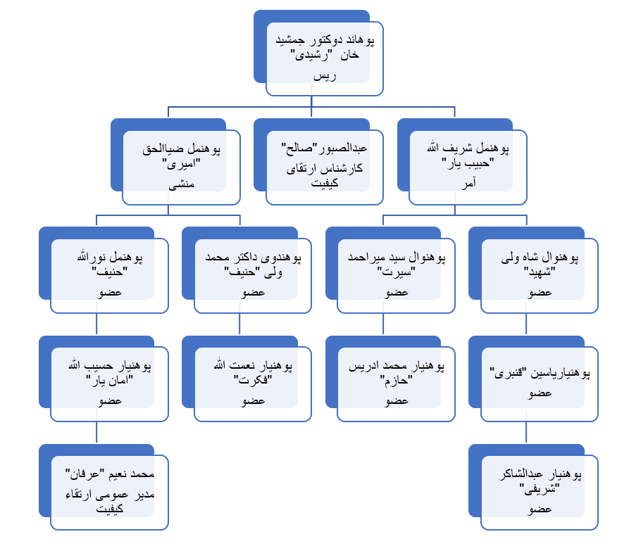 چارت تشکییلات 